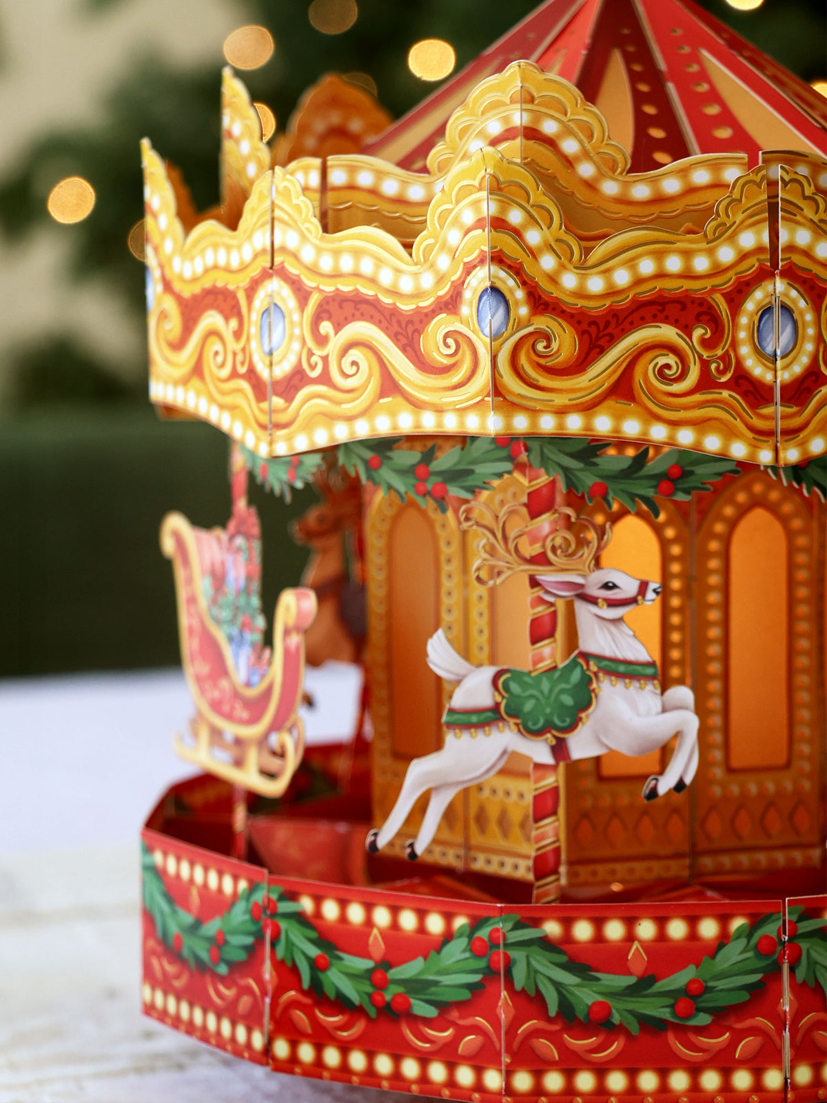 Christmas Carousel Pop Up Card