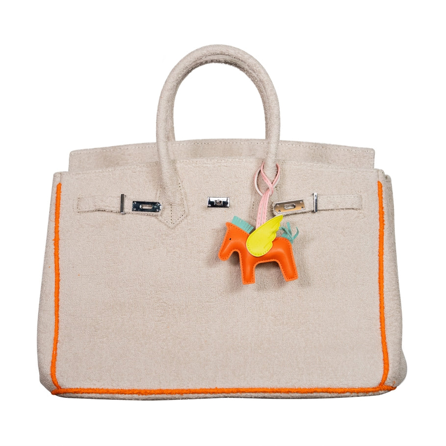 Hampton "Designer" Tote Bag - Khaki & Orange