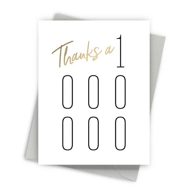 Thanks A Million Greeting Card