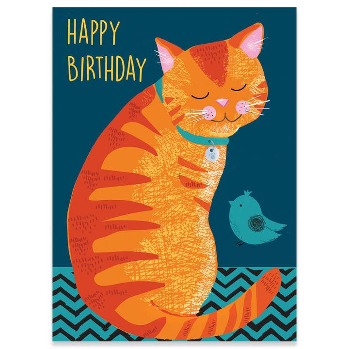 Tabby Cat Birthday Card - Just Fabulous Palm Springs