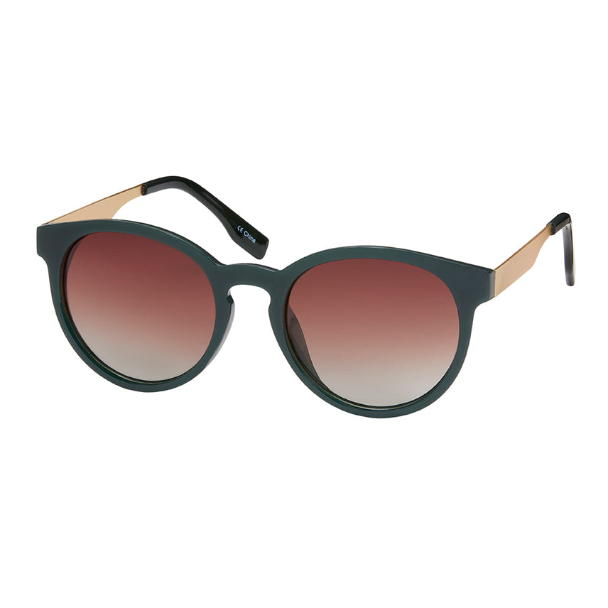 Luxe Polarized Roundie Sunglasses - Green
