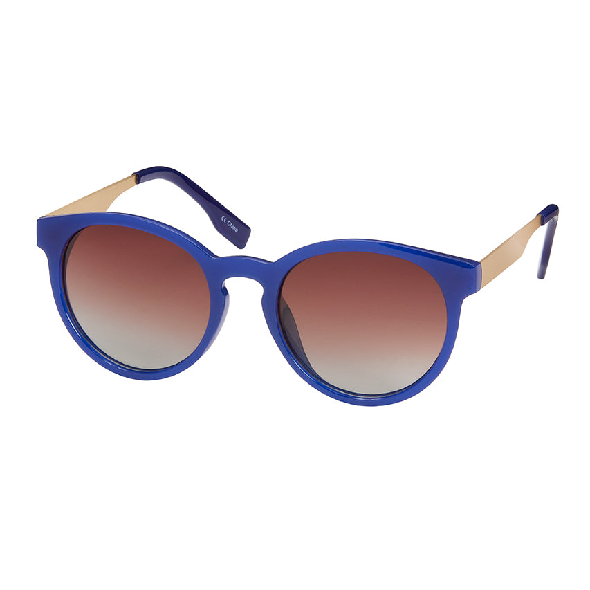 Luxe Polarized Roundie Sunglasses - Blue