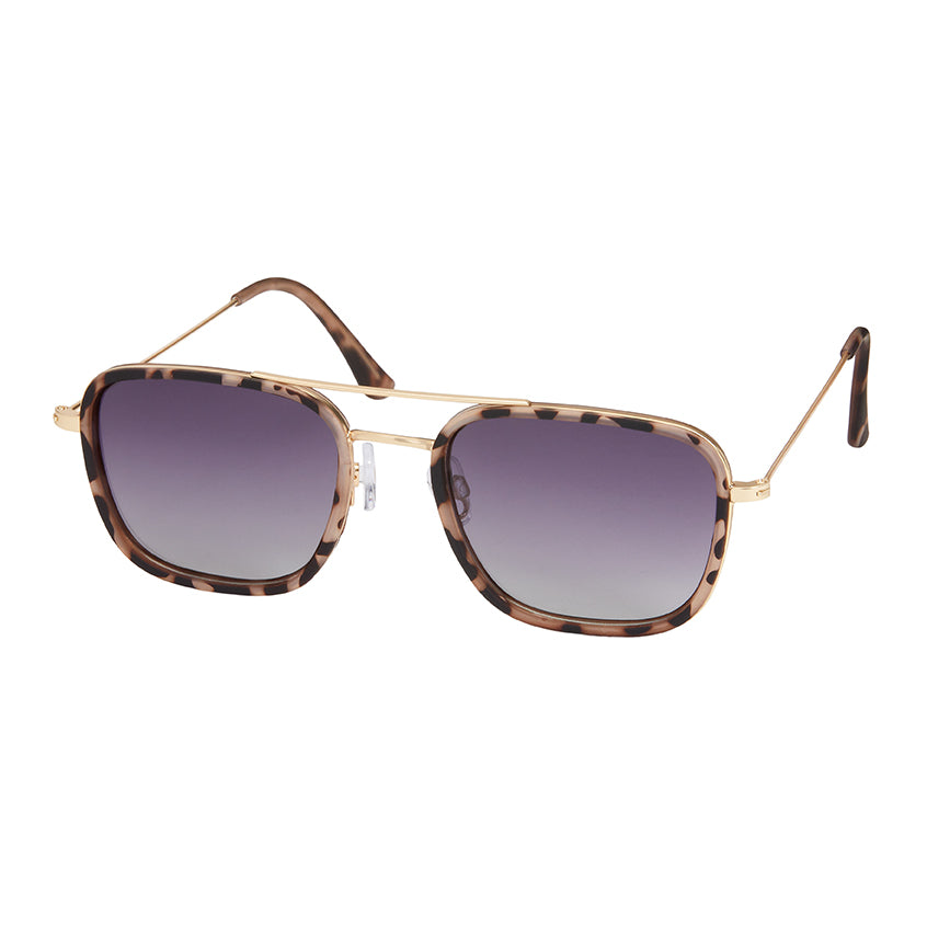 Luxe Polarized Square Sunglasses - Chai Tortoise
