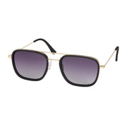 Luxe Polarized Square Sunglasses - Black
