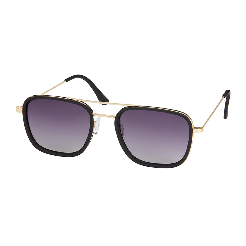 Luxe Polarized Square Sunglasses - Black