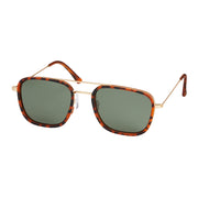 Luxe Polarized Square Sunglasses - Amber Tortoise