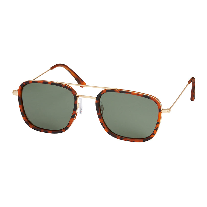 Luxe Polarized Square Sunglasses - Amber Tortoise