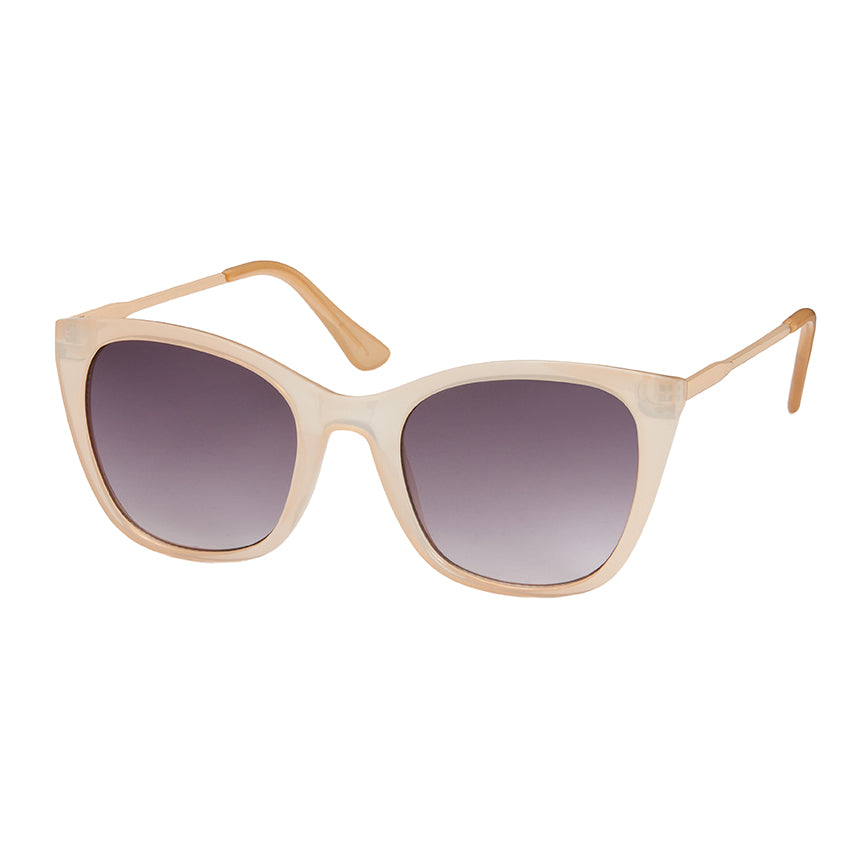 Luxe Polarized Cat Eye Sunglasses - Cream