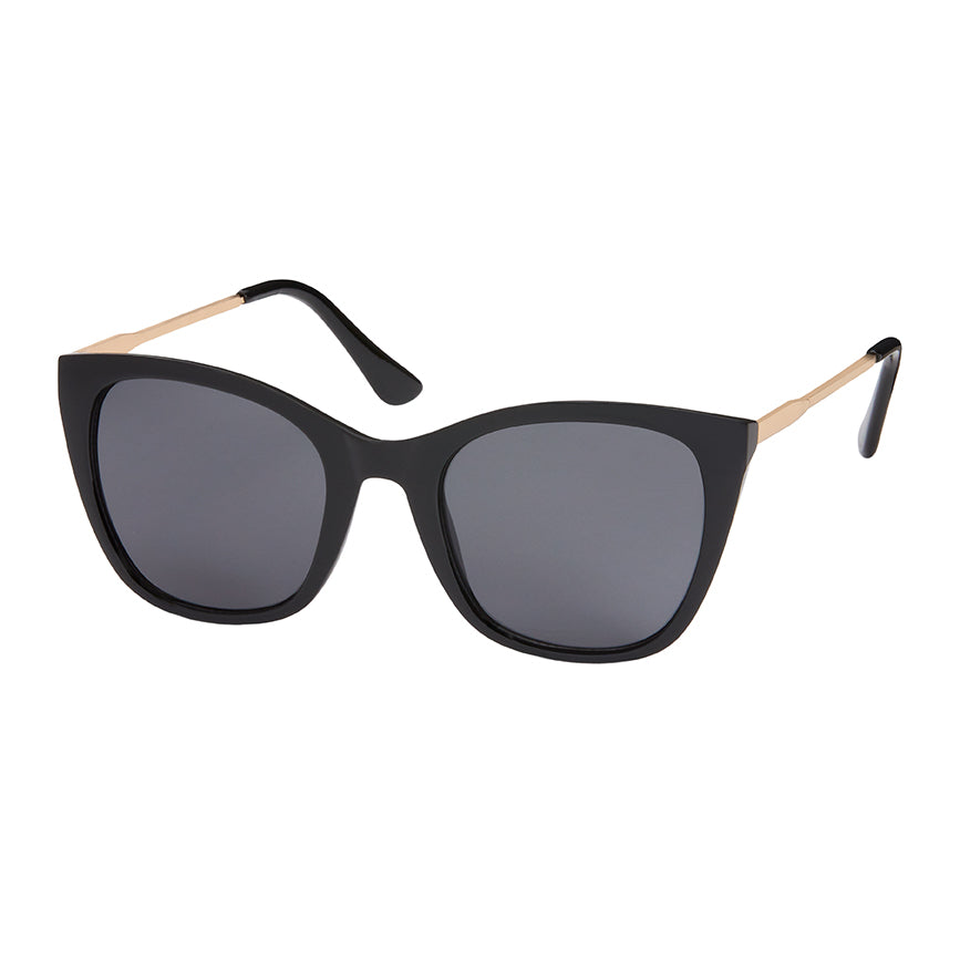 Luxe Polarized Cat Eye Sunglasses - Black