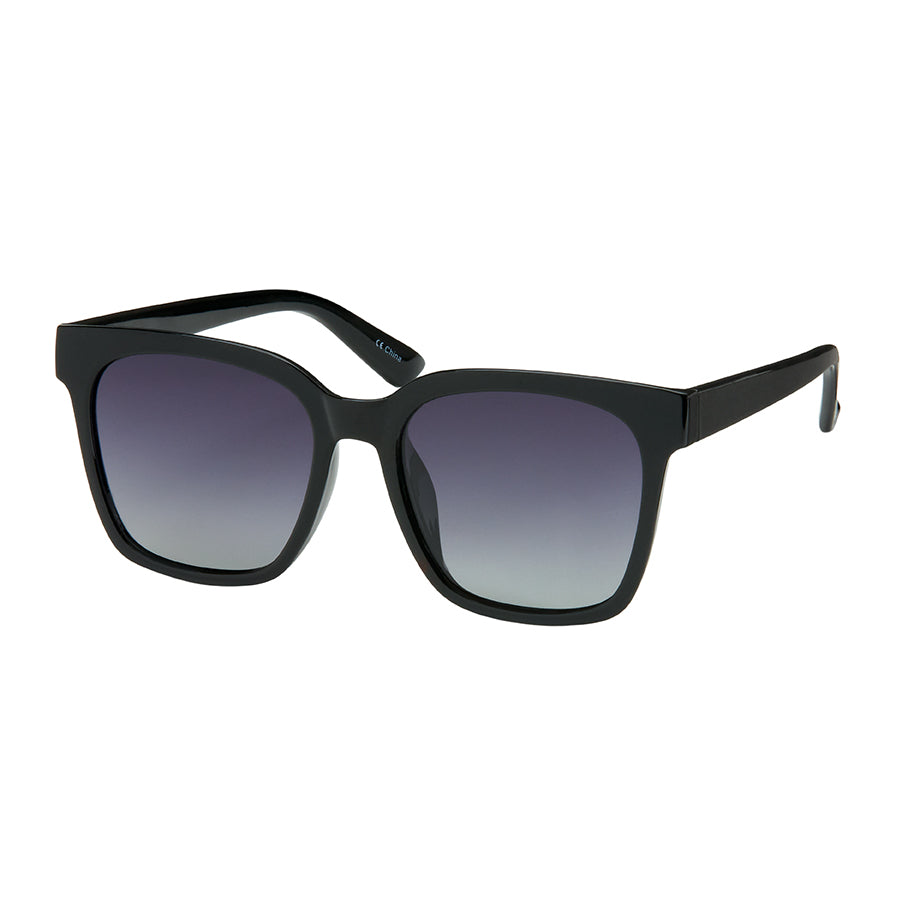 Polarized O/S Square Sunglasses - Black