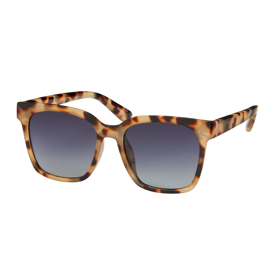 Polarized O/S Square Sunglasses - Cream Tortoise