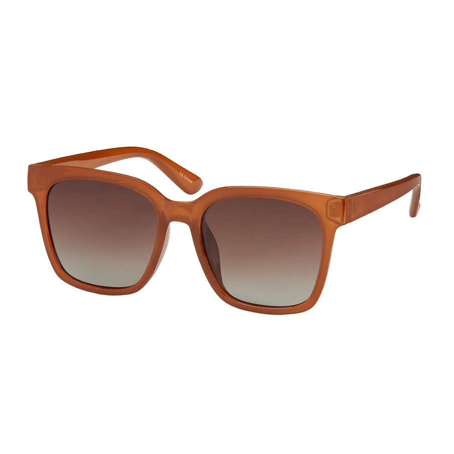 Polarized O/S Square Sunglasses - Amber