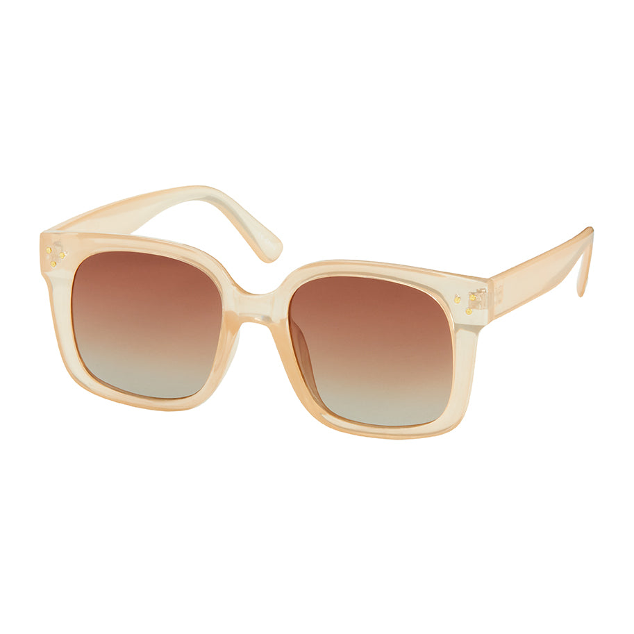 Oversized Fashion Polarized Sunglasses - Cream