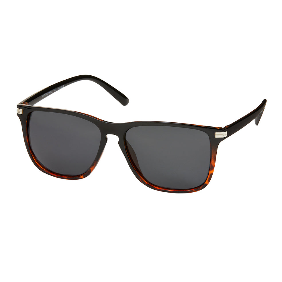 Sports Wrap Polarized Sunglasses - Black & Tortoise