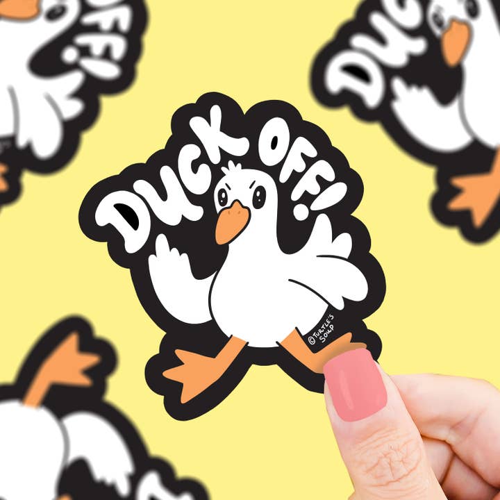 Duck Off Sticker