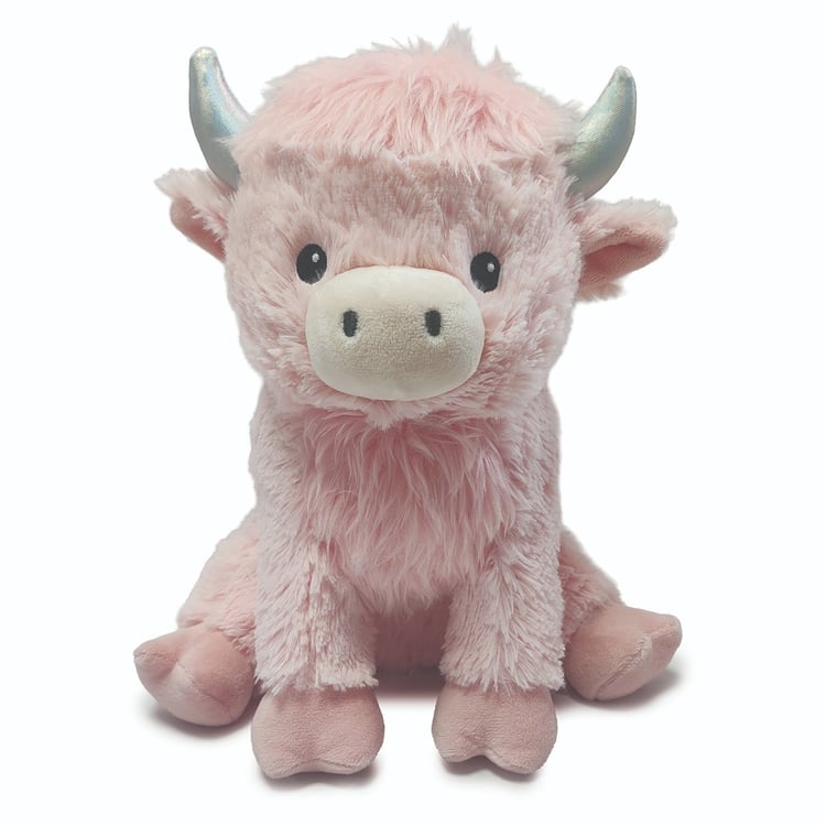 Pink Highland Cow 13" Warmies Plush