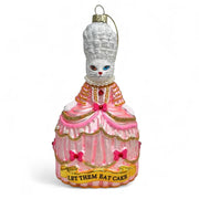 White Cat Marie Antoinette Let Them Eat Cake Ornament