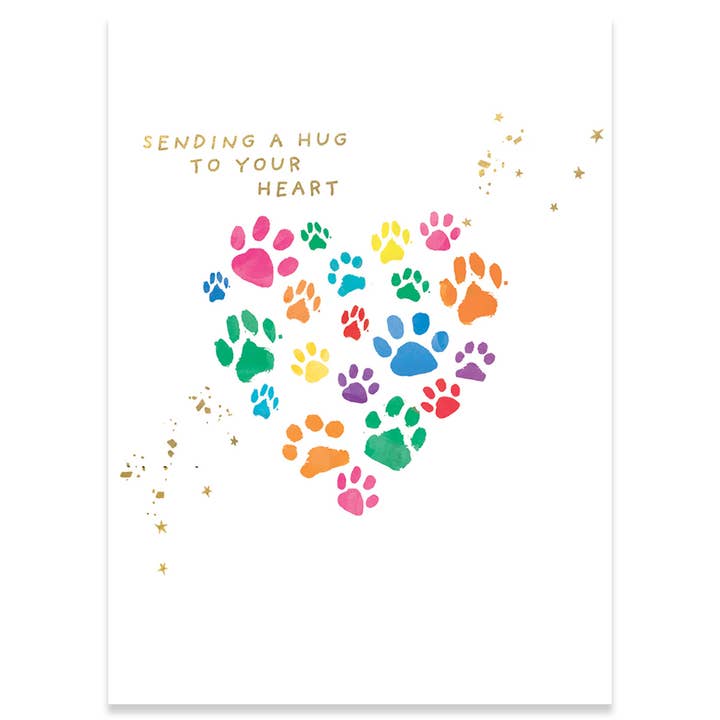 Paw Prints Pet Sympathy Greeting Card - Just Fabulous Palm Springs