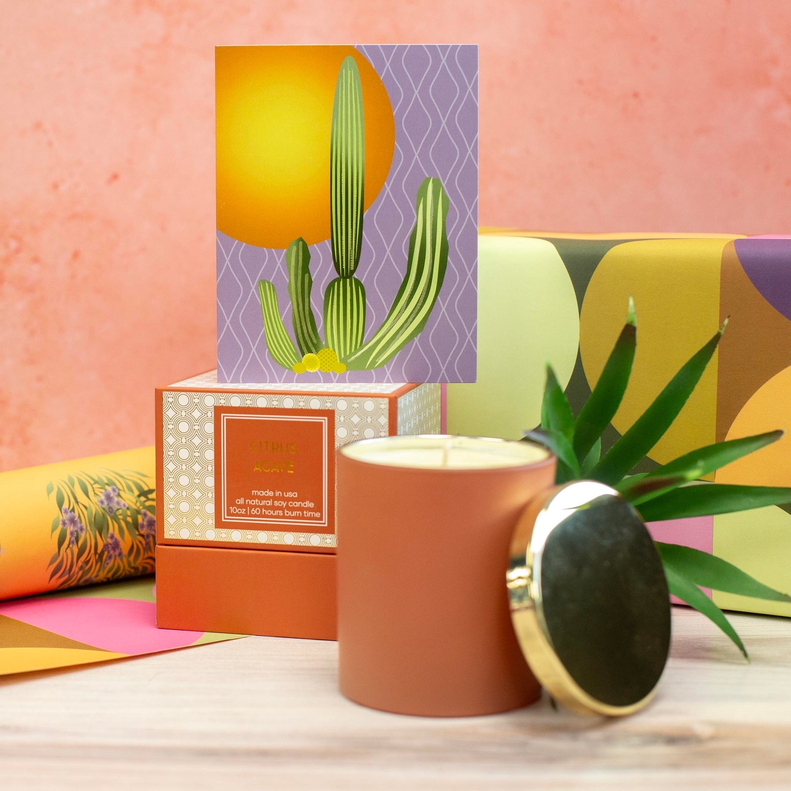 Cactus Vintage Western Blank Notecard - Boxed Set of 8
