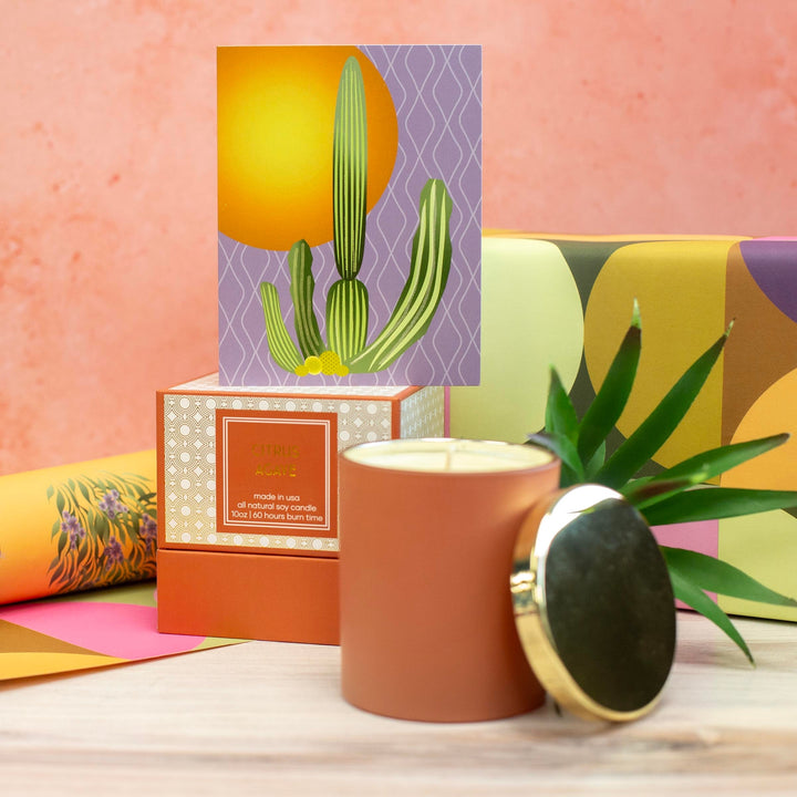 Cactus Vintage Western Blank Notecard - Boxed Set of 8