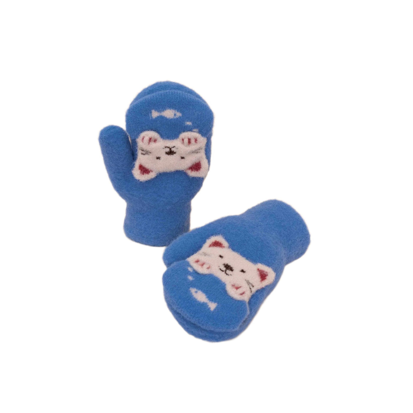 Kitty Powder Pals Mittens - Blue