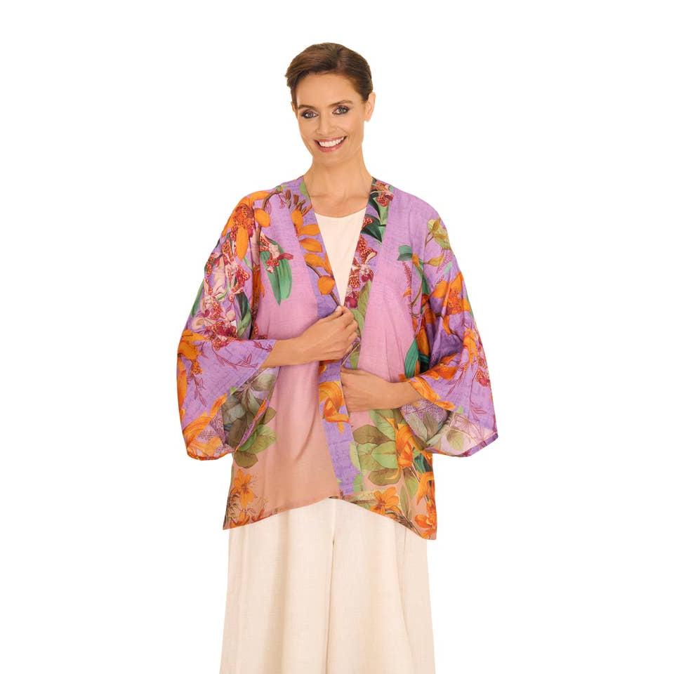 Botany Bliss Kimono Jacket - Lavender