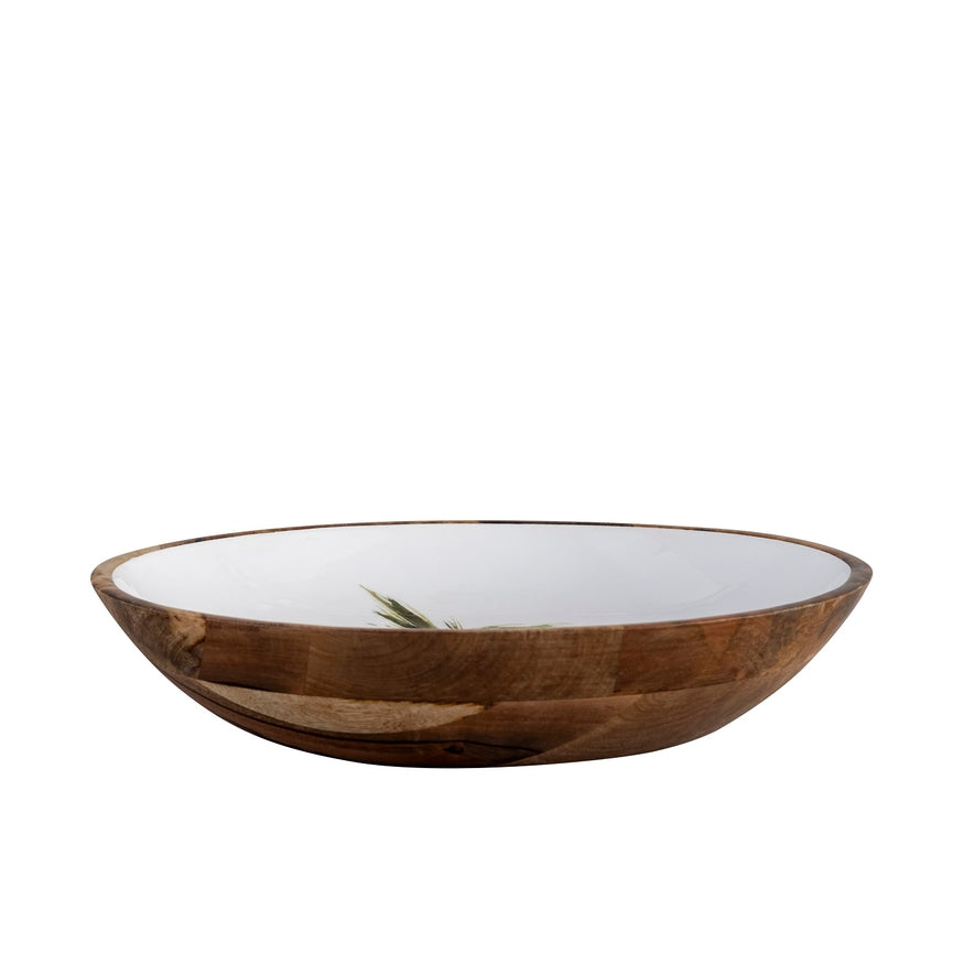 Mango Wood Large Round Bowl
