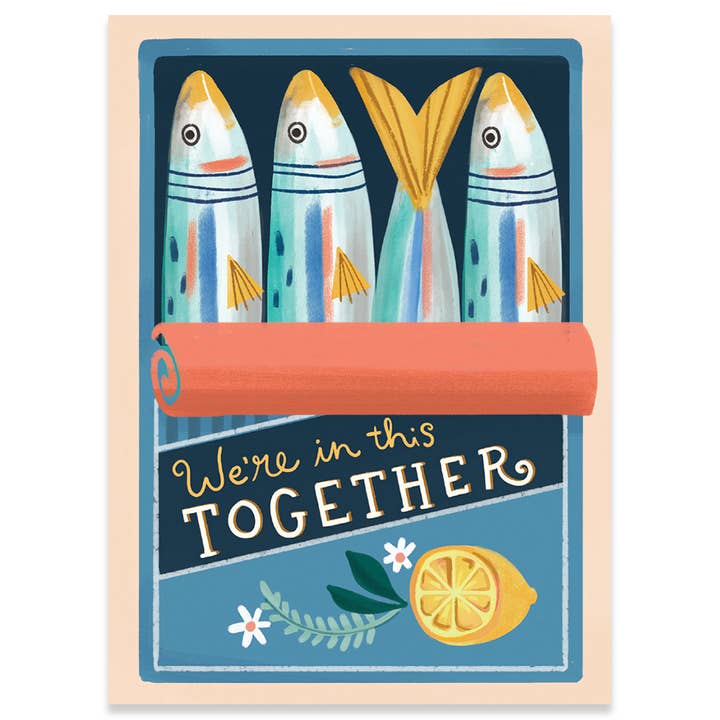 Sardines Support Greeting Card - Just Fabulous Palm Springs