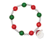 Green & Red With Santa Charm Bracelet