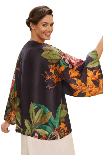 Botany Bliss Kimono Jacket - Charcoal