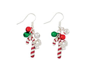 Candy Canes With Jingles Earrings