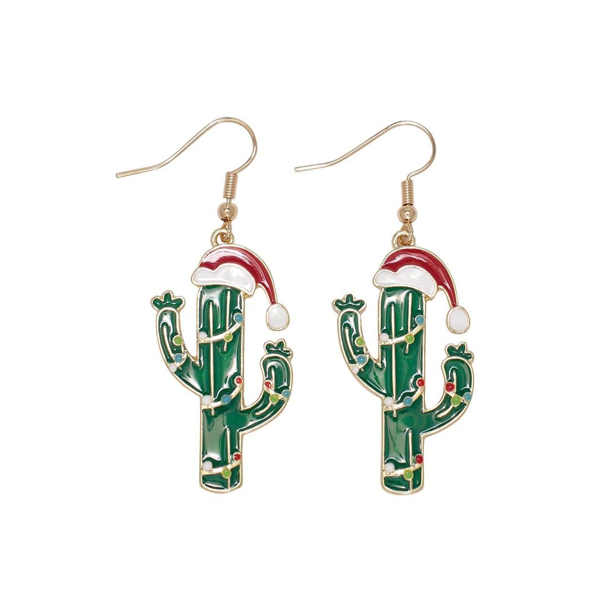 Christmas Cacti Earrings