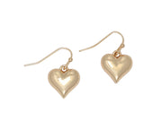Polished Gold Hearts Earrings
