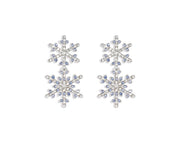 Clear & Ice blue Snowflake Earrings
