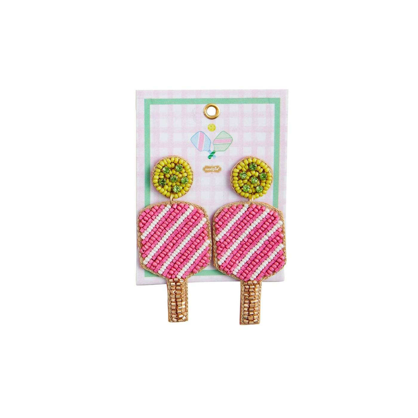 Pickleball Beaded Earrings