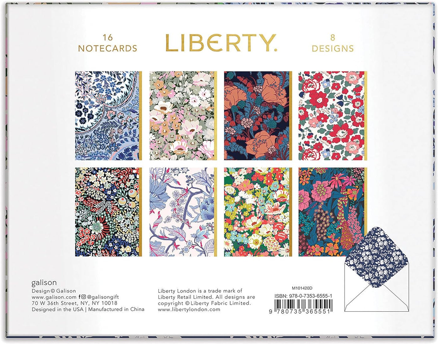 Liberty Floral Notecard Set