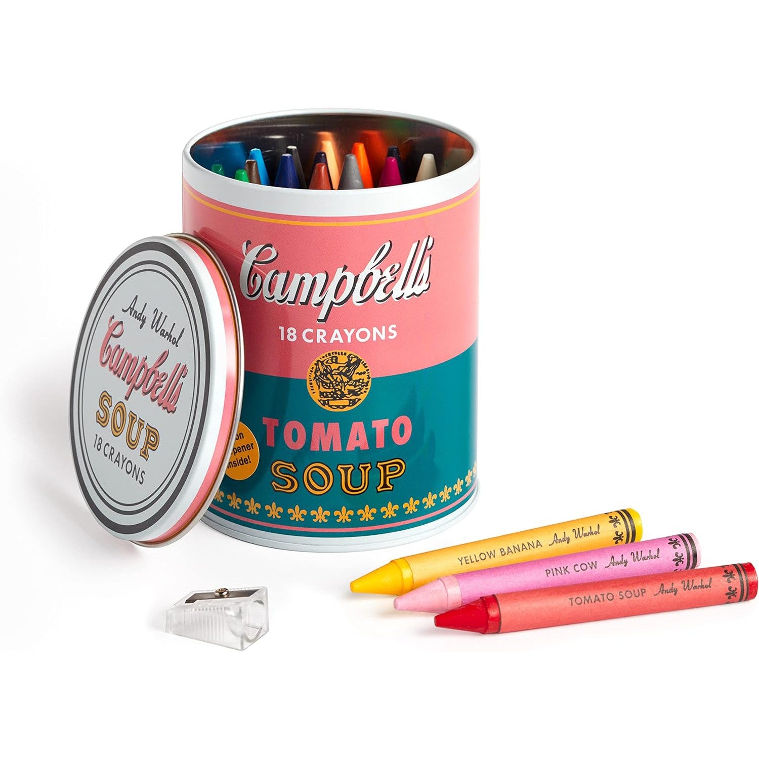 Andy Warhol: Soup Can Crayons And Sharpener - Just Fabulous Palm Springs