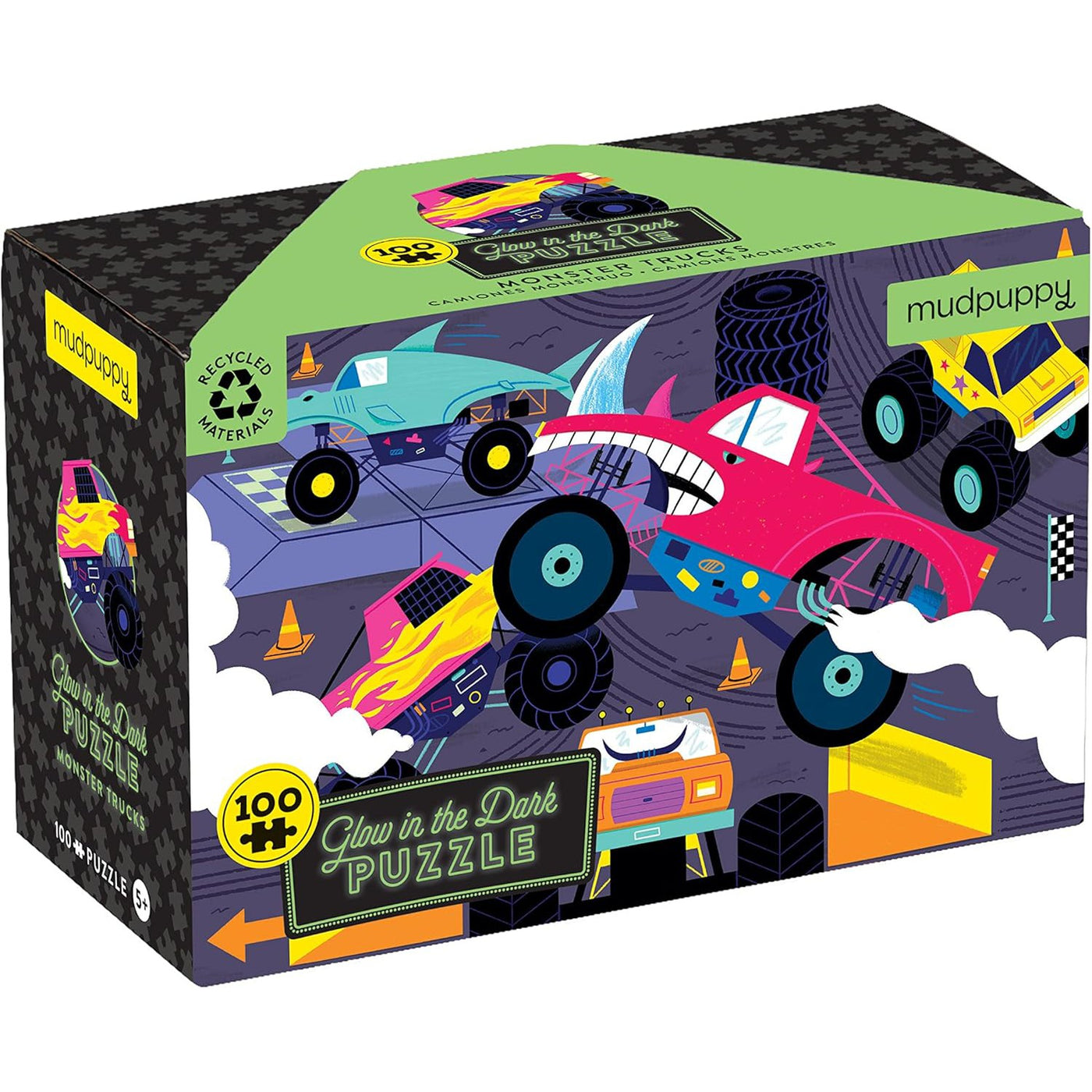 Monster Trucks 100 Piece Glow in The Dark Puzzle