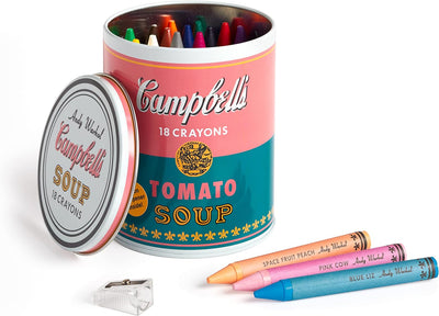 Andy Warhol Soup Can Crayons And Sharpener