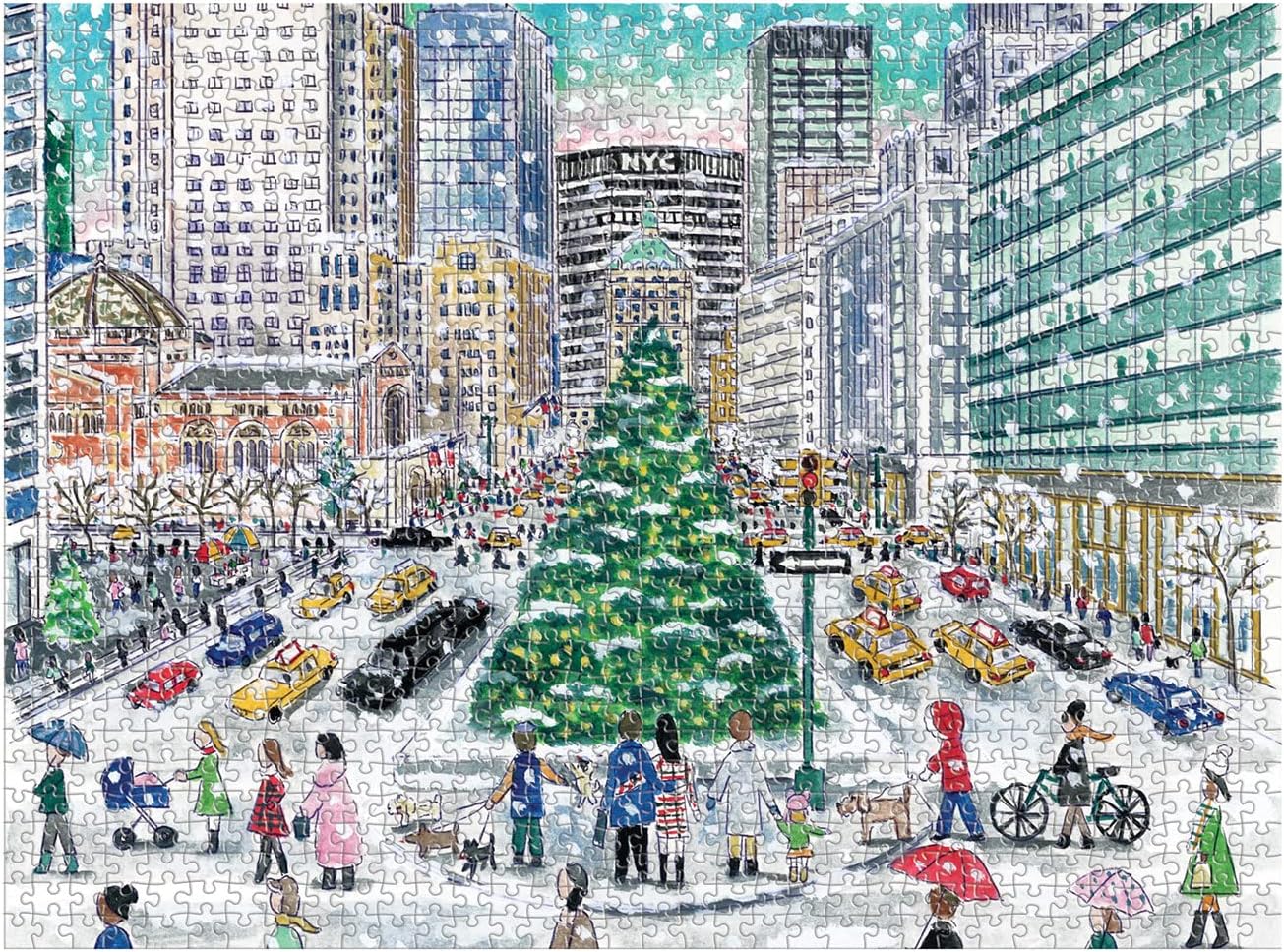 Michael Storrings Snowfall On Park Avenue 1000 Piece Puzzle