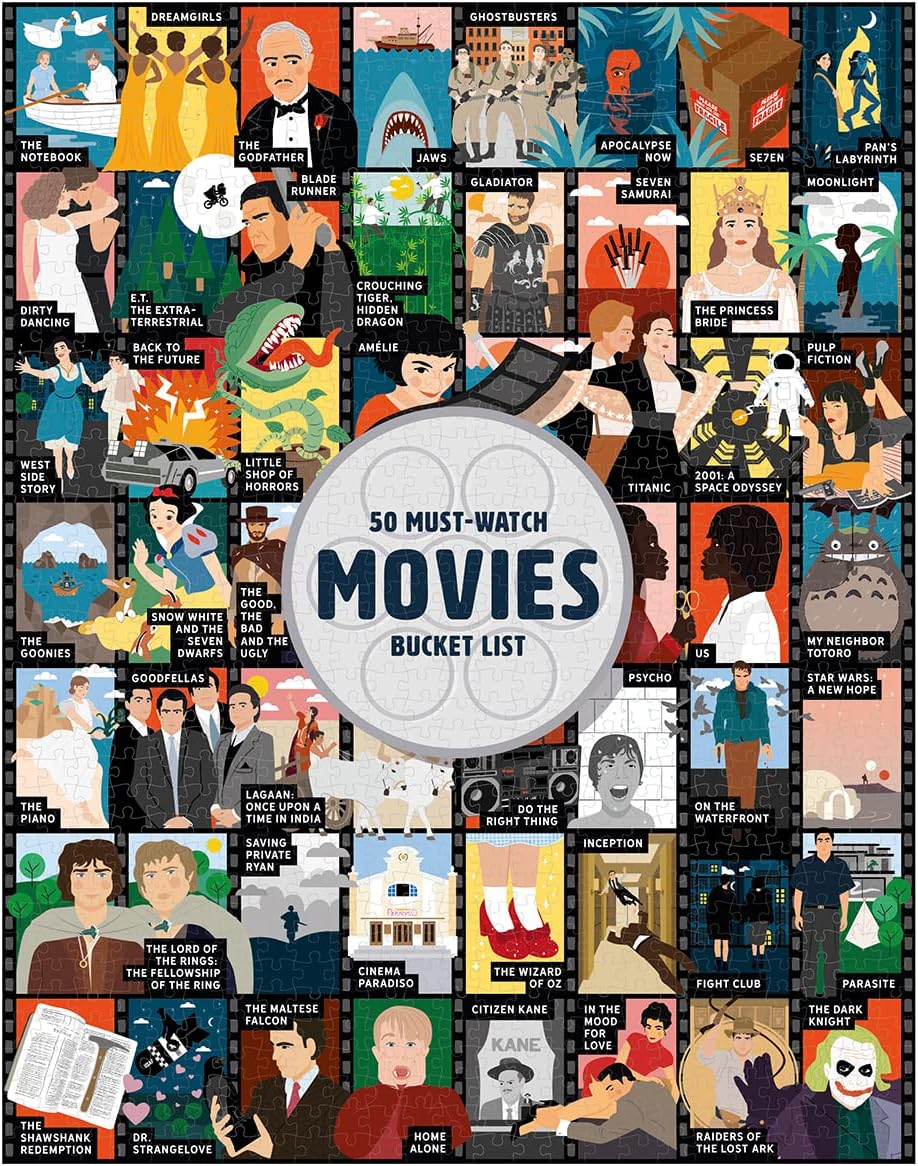 50 Must Watch Movies Bucket List 1000 Piece Puzzle - Just Fabulous Palm Springs