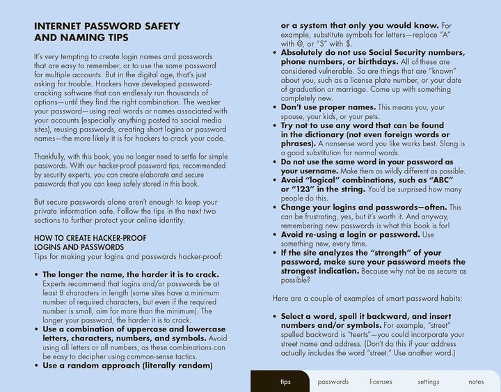 Internet Password Logbook - Just Fabulous Palm Springs