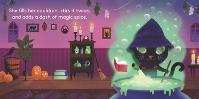 Little Witch Cat Puppet Book