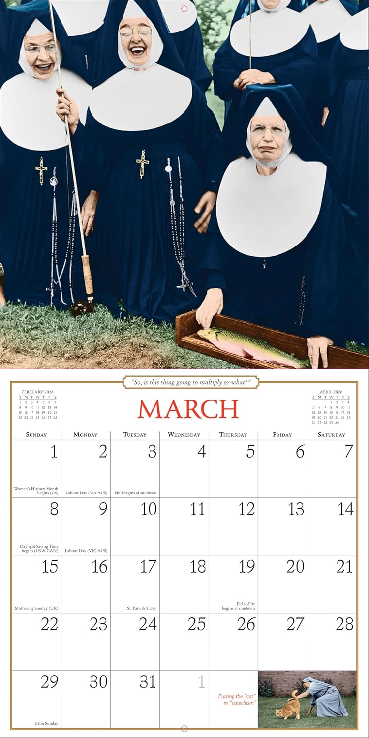 Wall Calendar 2026: Nuns Having Fun