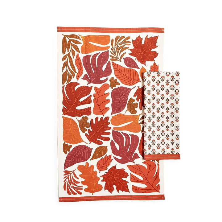 Falling Leaves Set of 2 Dish Towels