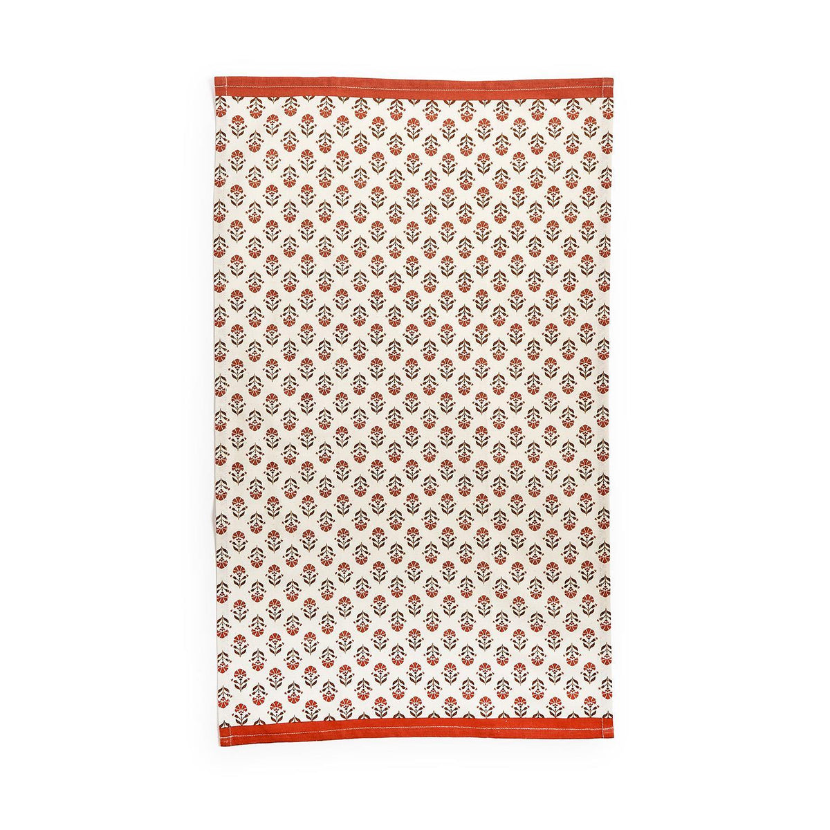 Falling Leaves Set of 2 Dish Towels - Orange