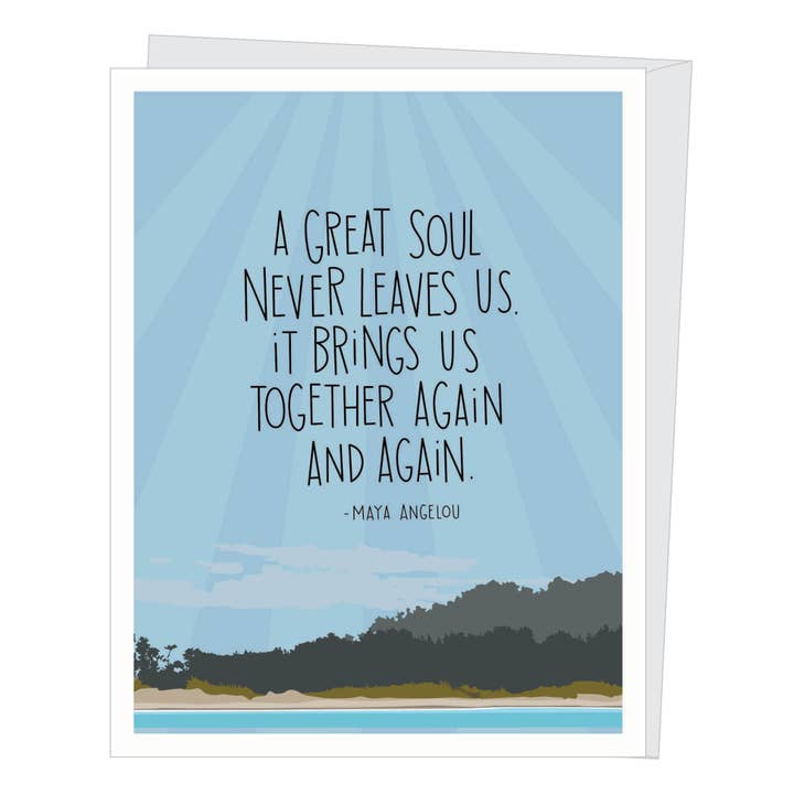 Maya Angelou Great Soul Bereavement Greeting Card