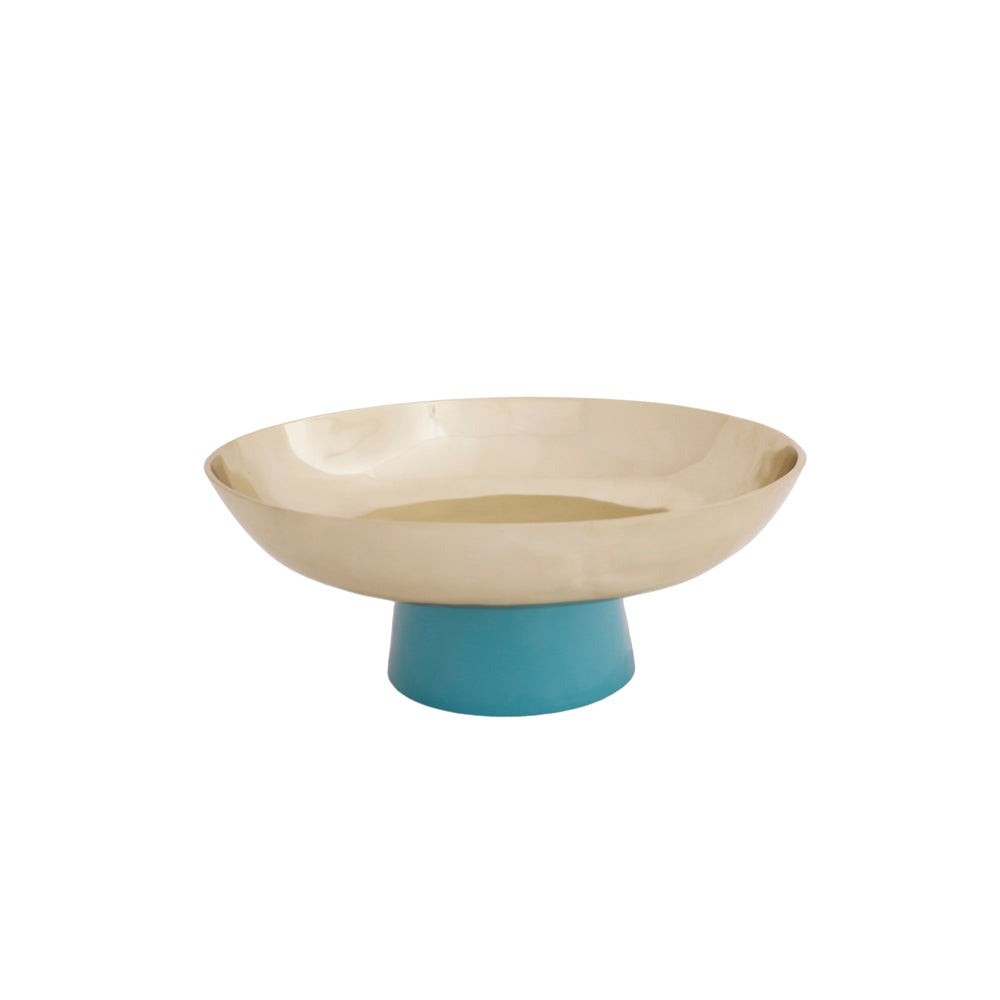 Carnaval Sierra Modern Medium Bowl With Base - Blue