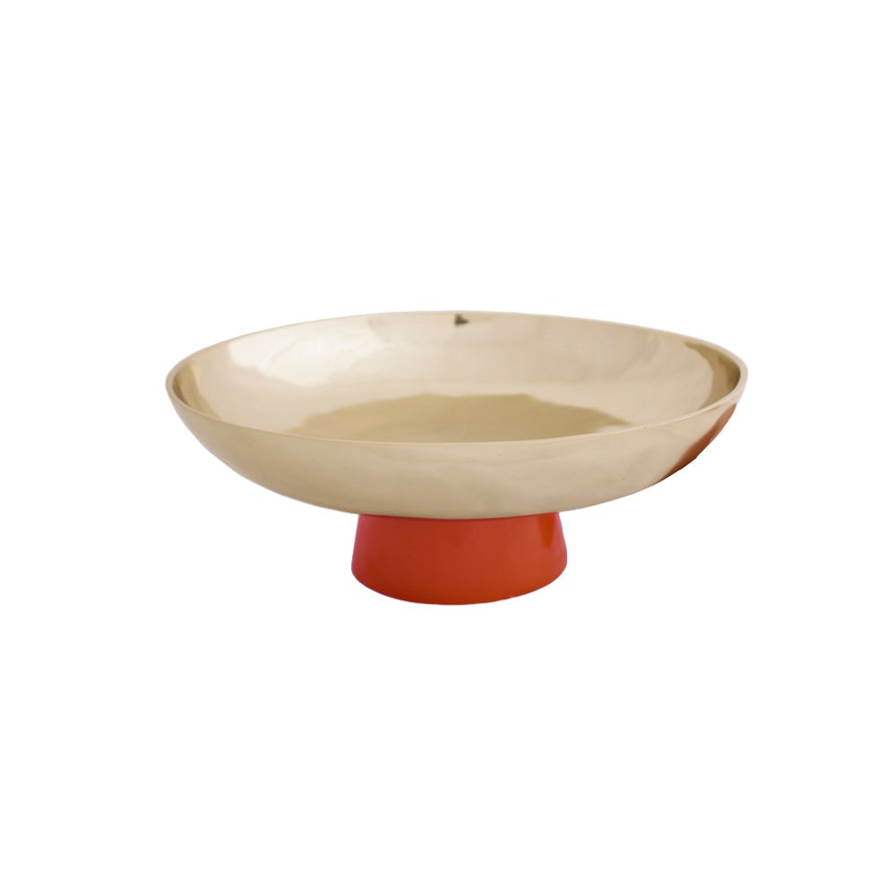 Carnaval Sierra Modern Large Bowl With Base - Orange