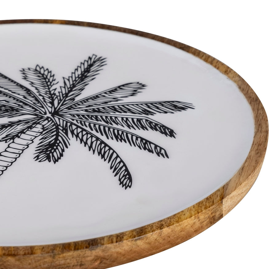 Mango Wood Palm Tree Serving Plate